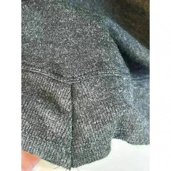 Cupio Pullover Women's Large Gray Solid Oversized Crew Neck Long Sleeve - Picture 3 of 4